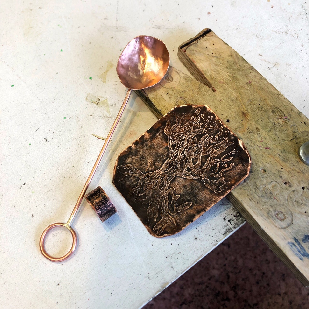 Чайная ложка из меди